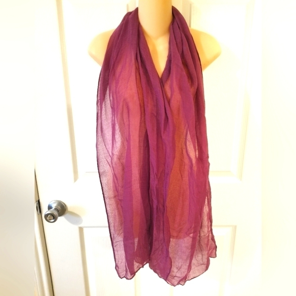 Sheer Purple Fashion Scarf